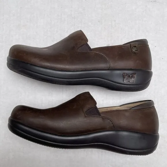 Alegria Shoes Keli Oiled Brown Womens 37 US 7 7.5 Professional Nursing Casual