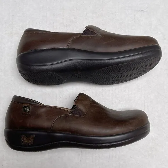 Alegria Shoes Keli Oiled Brown Womens 37 US 7 7.5 Professional Nursing Casual