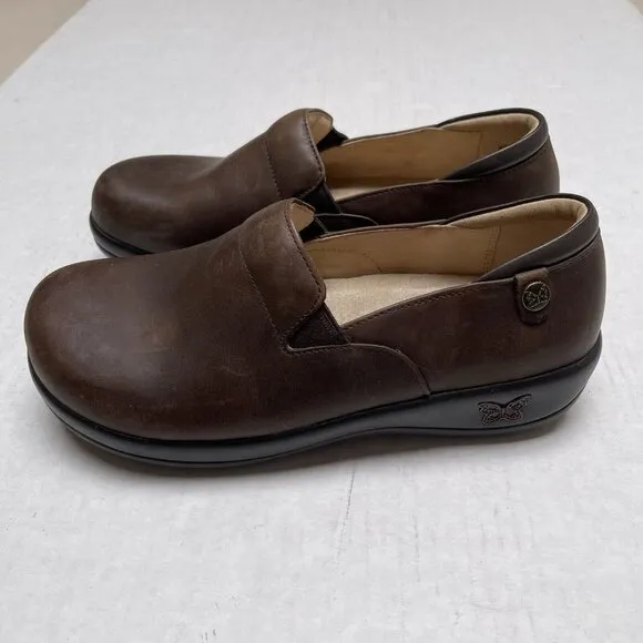 Alegria Shoes Keli Oiled Brown Womens 37 US 7 7.5 Professional Nursing Casual