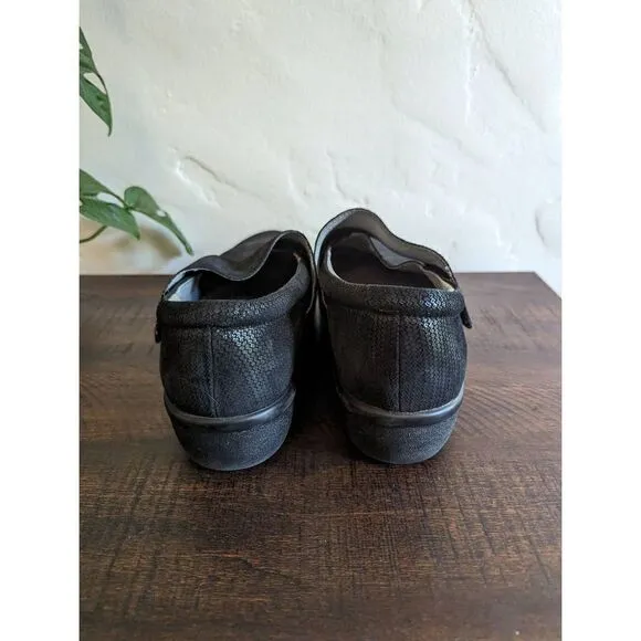 Alegria Women's QIN-870 Lauryn Black Weave Leather Comfort Shoes - Size 40