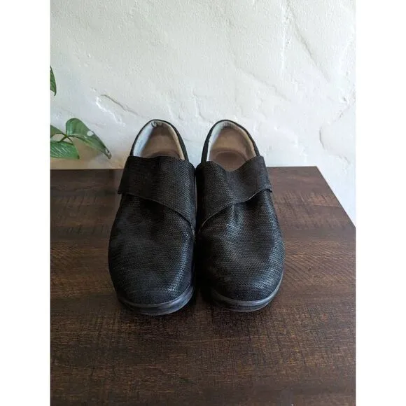 Alegria Women's QIN-870 Lauryn Black Weave Leather Comfort Shoes - Size 40