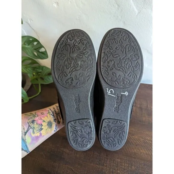 Alegria Women's QIN-870 Lauryn Black Weave Leather Comfort Shoes - Size 40