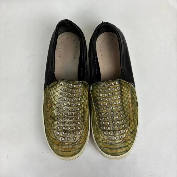 Alexander McQueen Daze Studded Slip On Loafers Shoes Women's 39
