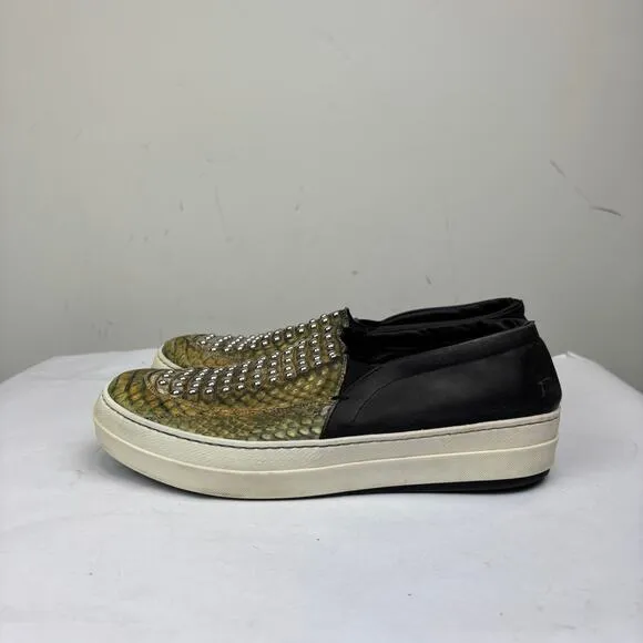 Alexander McQueen Daze Studded Slip On Loafers Shoes Women's 39