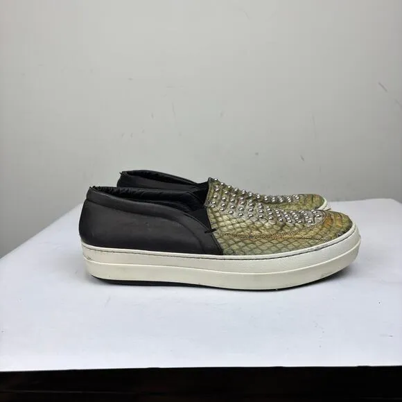 Alexander McQueen Daze Studded Slip On Loafers Shoes Women's 39