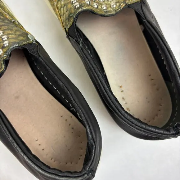 Alexander McQueen Daze Studded Slip On Loafers Shoes Women's 39