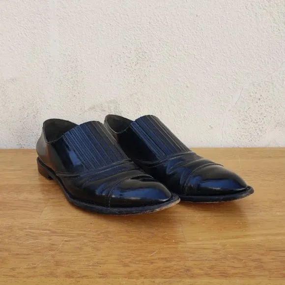 Alexander Wang Black Hi Shine Flat Loafers