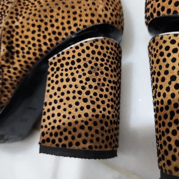 Alexander Wang Kirby Ankle Boot Suede Cheetah Print 37.5