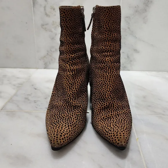 Alexander Wang Kirby Ankle Boot Suede Cheetah Print 37.5