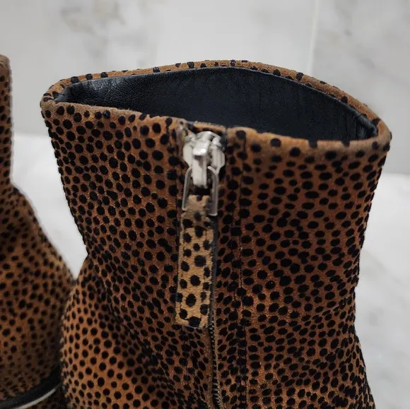Alexander Wang Kirby Ankle Boot Suede Cheetah Print 37.5
