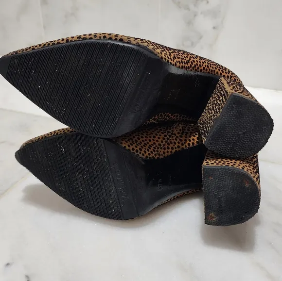 Alexander Wang Kirby Ankle Boot Suede Cheetah Print 37.5