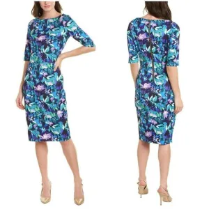 Alexia Admor Elbow-sleeve Sheath D3742 Short Casual Dress