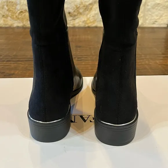 Alfani Ludlowe Black Leather Knee high Riding Boots