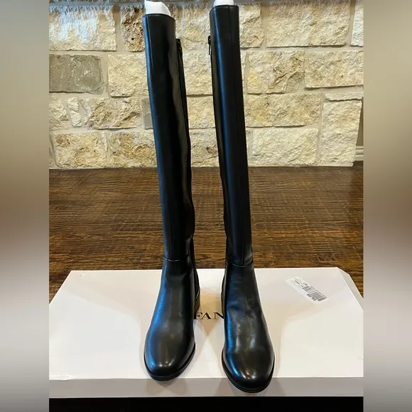 Alfani Ludlowe Black Leather Knee high Riding Boots