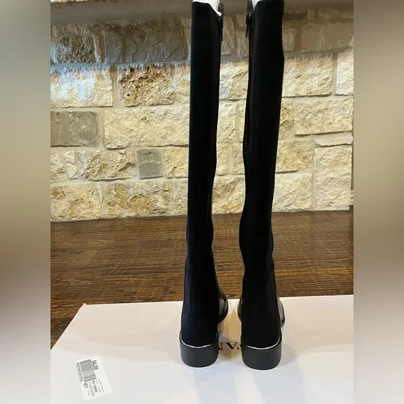 Alfani Ludlowe Black Leather Knee high Riding Boots