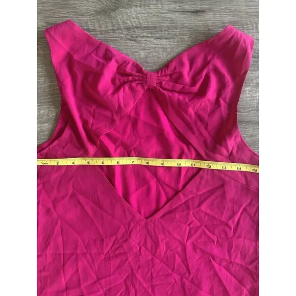 Alice   Olivia Hot Pink Bow Back Tunic Dress Coquette Core Sleeveless Size XS