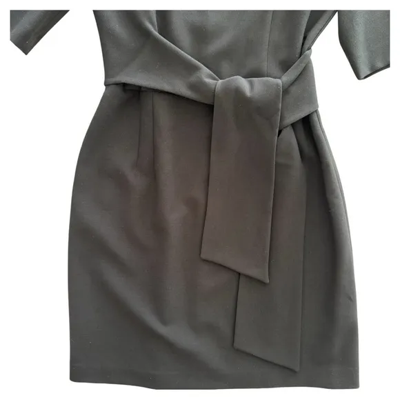 ALICE   OLIVIA | NWT Virgil Mini Wrap Dress in Black (LBD), Size 6