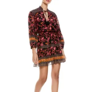 ALICE   OLIVIA Sedona Mandarin Tunic Dress
