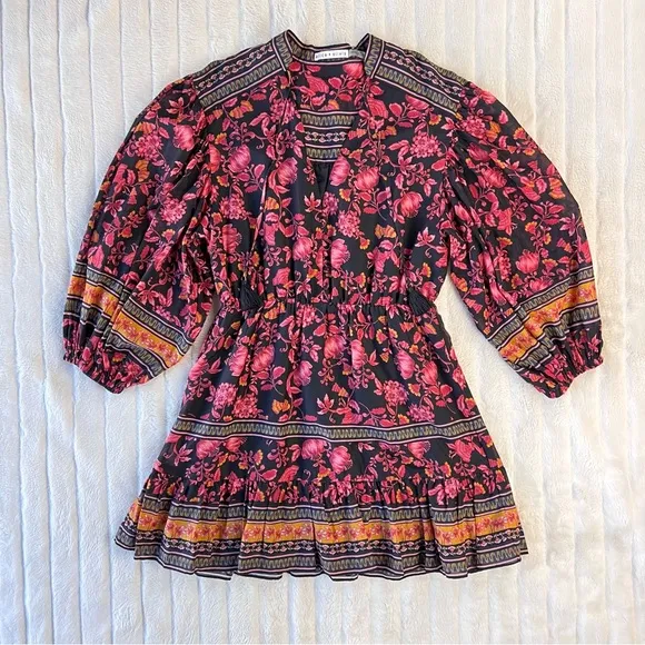 ALICE   OLIVIA Sedona Mandarin Tunic Dress
