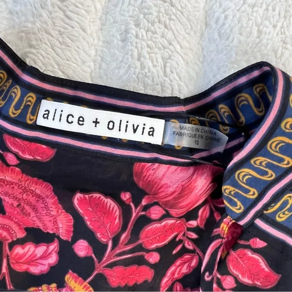 ALICE   OLIVIA Sedona Mandarin Tunic Dress