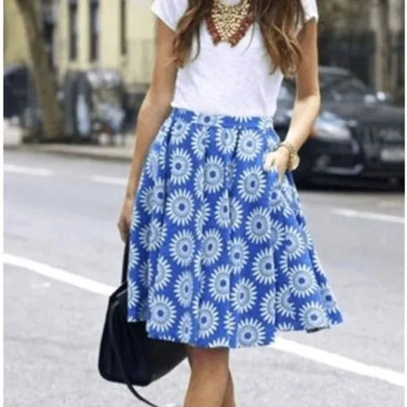 Alice &amp; Olivia Floral Brocade Circle Full Skirt