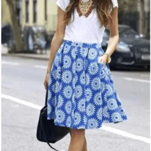 Alice &amp; Olivia Floral Brocade Circle Full Skirt