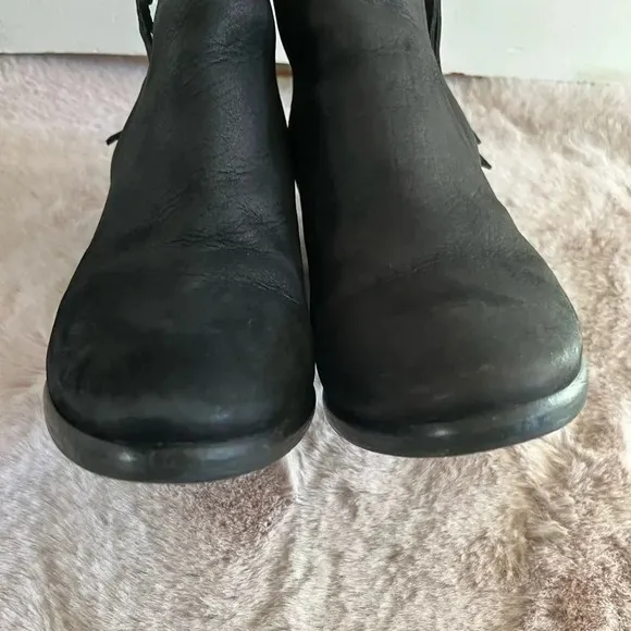 All Saints Jonas Nubuck Ankle Boots Size EU 38 (US 8) In Black