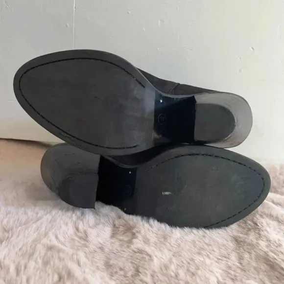 All Saints Jonas Nubuck Ankle Boots Size EU 38 (US 8) In Black