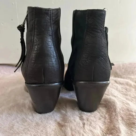 All Saints Jonas Nubuck Ankle Boots Size EU 38 (US 8) In Black