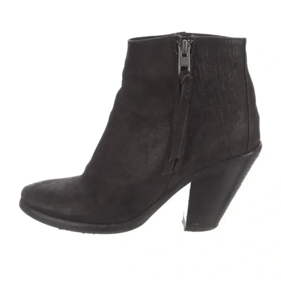 All Saints Jonas Nubuck Ankle Boots Size EU 38 (US 8) In Black