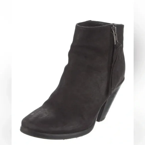 All Saints Jonas Nubuck Ankle Boots Size EU 38 (US 8) In Black