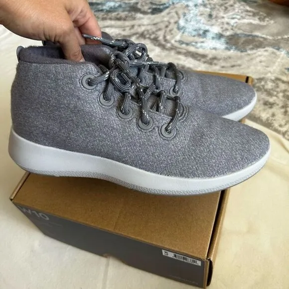 Allbirds Gray Wool Runner High Top Running Shoes Size W10 Athletic NIB Neutral
