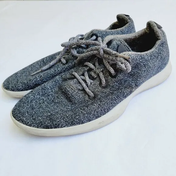Allbirds Men's Natural Grey Wool Runners Lace-up Shoes - size 12