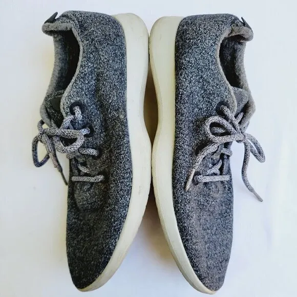 Allbirds Men's Natural Grey Wool Runners Lace-up Shoes - size 12