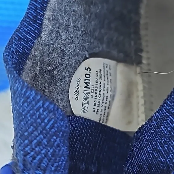 Allbirds Mens Wool Dasher Mizzle Low Blue Running Shoes Size 10.5