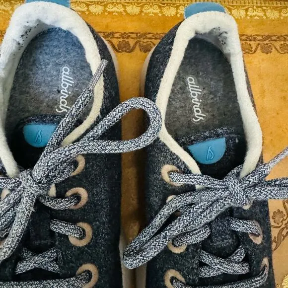 Allbirds Womens Wool Runners 0219 NV1 Gray Everday Sneakers Sz 8 Left Sz 9 Right