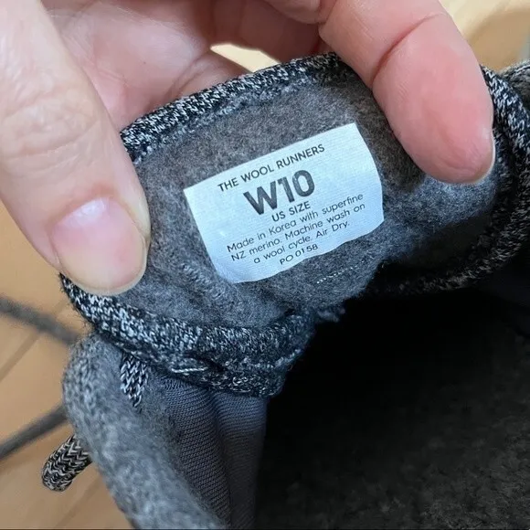 Allbirds Wool Runners in Heather Charcoal Grey 10
