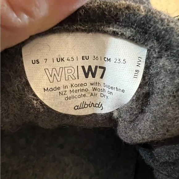 Allbirds Women's Wool Runner Shoes Size 7