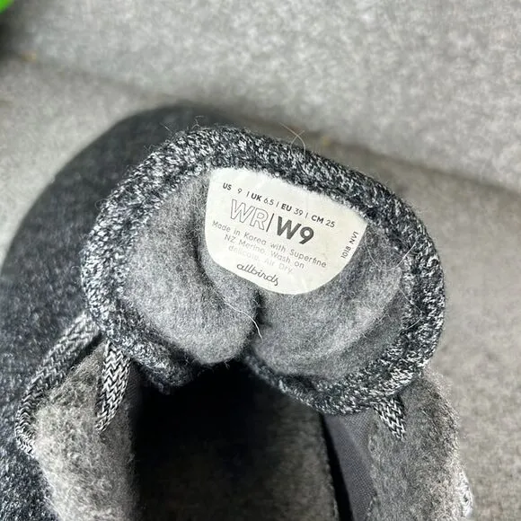 allbirds Wool Runners Gray Sneakers Shoes Size 9
