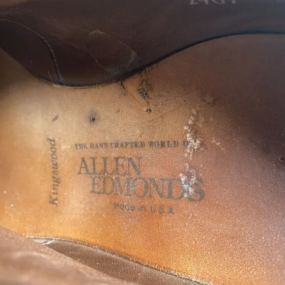 ALLEN EDMONDS &quot;KINGSWOOD&quot; USA MADE MENS SHOES OXFORDS 9.5 EEE Xtra Wide Black