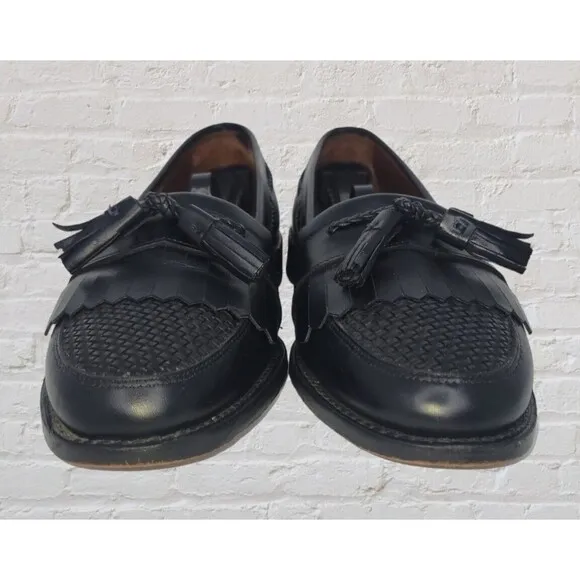 Allen Edmonds Cody Kiltie Tassel Woven Loafer Mens 10D Slip On Shoes Black Dress