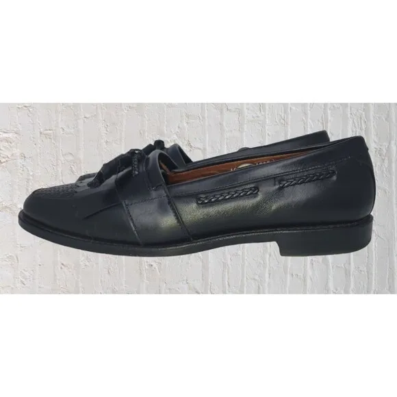 Allen Edmonds Cody Kiltie Tassel Woven Loafer Mens 10D Slip On Shoes Black Dress
