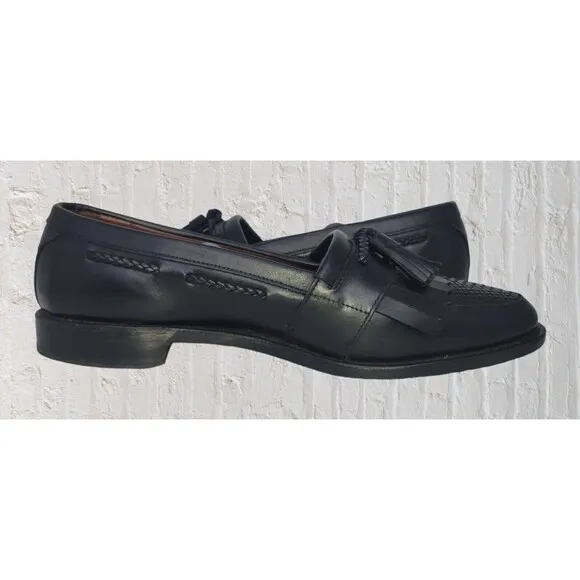Allen Edmonds Cody Kiltie Tassel Woven Loafer Mens 10D Slip On Shoes Black Dress