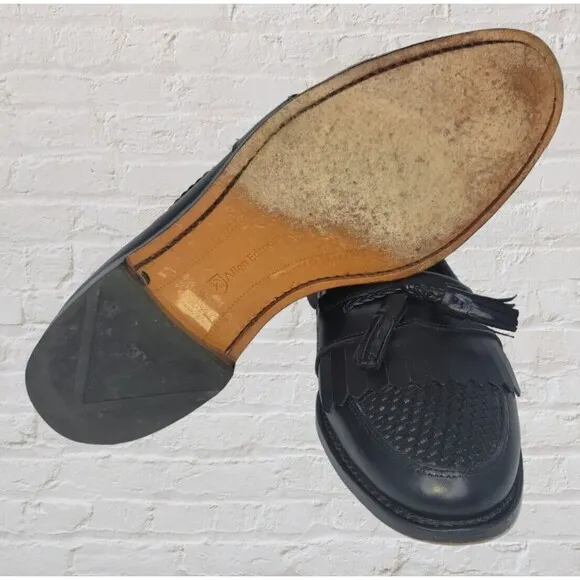 Allen Edmonds Cody Kiltie Tassel Woven Loafer Mens 10D Slip On Shoes Black Dress
