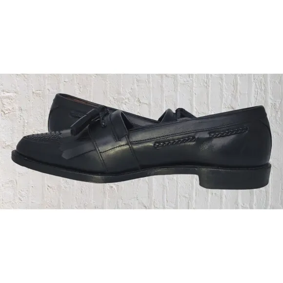 Allen Edmonds Cody Kiltie Tassel Woven Loafer Mens 10D Slip On Shoes Black Dress