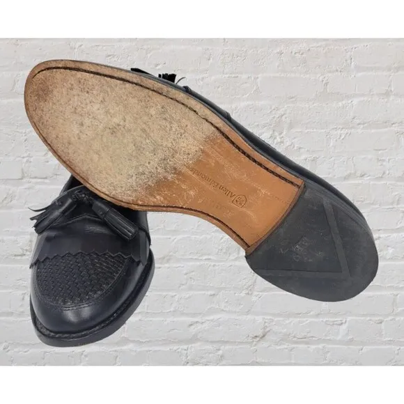 Allen Edmonds Cody Kiltie Tassel Woven Loafer Mens 10D Slip On Shoes Black Dress