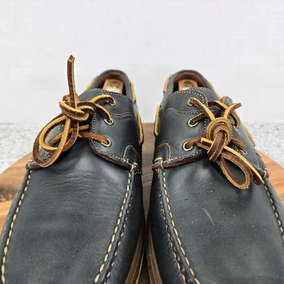 Allen Edmonds Eastport Dark Navy Leather Casual Daily Loafer Boat Shoe Mens 14 D