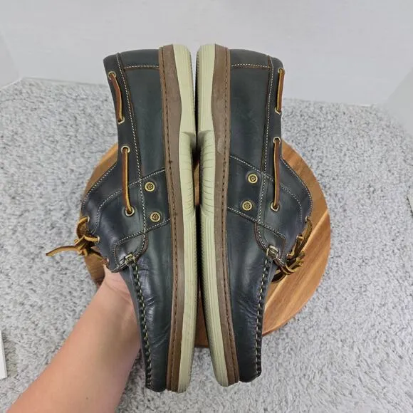 Allen Edmonds Eastport Dark Navy Leather Casual Daily Loafer Boat Shoe Mens 14 D