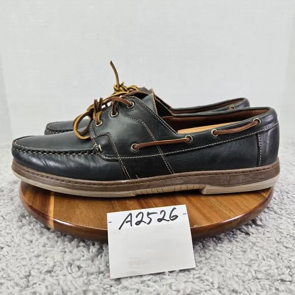 Allen Edmonds Eastport Dark Navy Leather Casual Daily Loafer Boat Shoe Mens 14 D