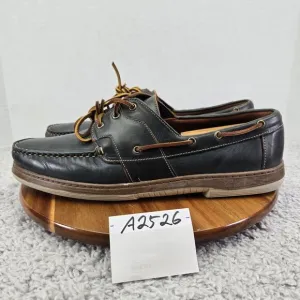 Allen Edmonds Eastport Dark Navy Leather Casual Daily Loafer Boat Shoe Mens 14 D